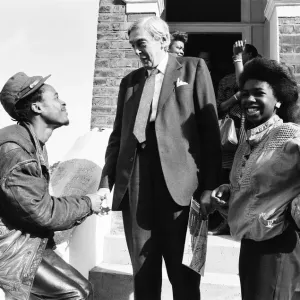 Lord Scarman returns to Brixton, London, Monday 6th October 1986 Lord Scarman returns to Brixton, London, Monday 6th October 1986