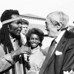 Lord Scarman returns to Brixton, London, Monday 6th October 1986 Lord Scarman returns to Brixton, London, Monday 6th October 1986