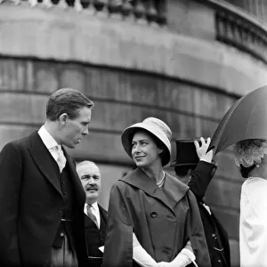 Lord Snowdon and Princess Margaret at the farewell parade of the 3rd Battalion of