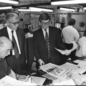 Lord Stevens on the Daily Express Editorial Floor Print