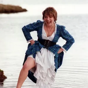 Lorraine Kelly in Tartan Dress, Loch Lomond Print