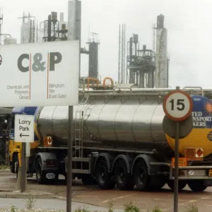 Lorry arriving at ICI Billingham site, 30th May 1991 Lorry arriving at ICI Billingham site, 30th May 1991