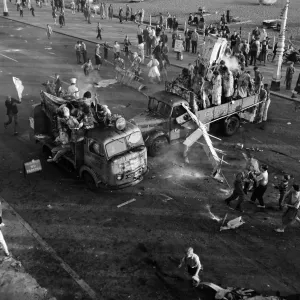Lorry Battle. Students rag afternoon. A battle of flour and soot on Marine Parade Lorry Battle. Students rag afternoon. A battle of flour and soot on Marine Parade
