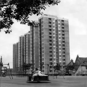Lort House High Rise Flats Print, Newcastle 1961