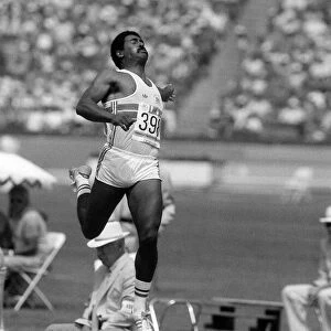 Los Angeles Olympic Games August1984 Daley Thompson Sport Athletics Action Long