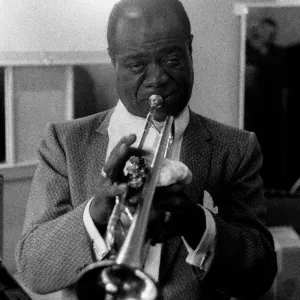 Louis Armstrong Jazz Musician - May 1956 during his first concert in Great Britain
