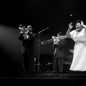 Louis Armstrong Jazz Musician - May 1956 during his first concert in Great Britain Louis Armstrong Jazz Musician - May 1956 during his first concert in Great Britain