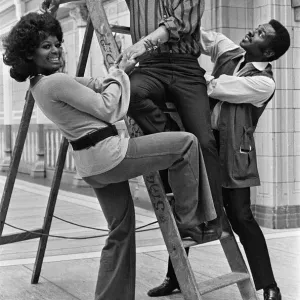 Love Thy Neighbour, cast members of British sitcom, produced by Thames Television for