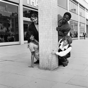 Love Thy Neighbour, cast members of British sitcom, produced by Thames Television for