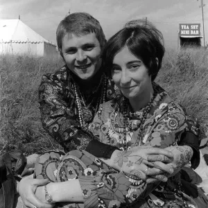 Love in a Woburn Abbey August 1967 Hippies Terry Evans and Rosemary Beddell