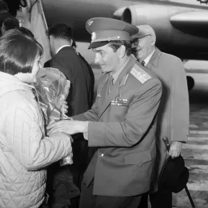 Lt. Col Valery Bykovsky, Soviet cosmonaut at London Heathrow Airport Lt. Col Valery Bykovsky, Soviet cosmonaut at London Heathrow Airport