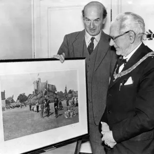 Lt General Sir David Peel Yates presents 1969 Cardiff Castle Print