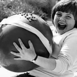 Lynn McGiven, pictured with her enormous prize, a large chocolate easter egg Lynn McGiven, pictured with her enormous prize, a large chocolate easter egg