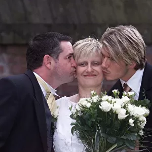 Lynne Beckham - sister of David Beckham pictured on her wedding day October 1999