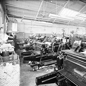 The machine room at King and Hutchings, Circa 1955