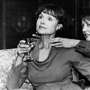 Madeline Smith Actress with fellow Actress Cheryl Kennedy who both star in Agatha