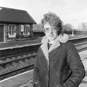 Madge Hindle at Ribbleshead Viaduct, 4th January 1984 Print