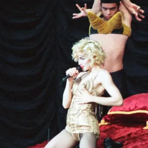 Madonna performing at Eriksberg during her Blond Ambition World Tour. 30th June 1990 Madonna performing at Eriksberg during her Blond Ambition World Tour. 30th June 1990