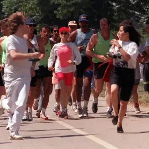 Madonna out running Madonna out running