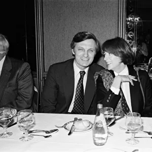 Maggie Smith and Alan Alda pictured at a press conference for the Royal Film Performance
