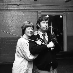 Maggie Smith as Peter Pan with Dave Allen as Captain Hook Print 30th November 1973 Maggie Smith as Peter Pan with Dave Allen as Captain Hook Print 30th November 1973