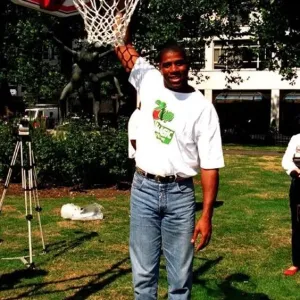 Magic Johnson in England Print, 2nd September 1994