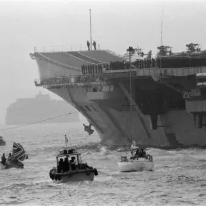 The main body of the Royal Navy Task force that is going to the Falklands sets sail