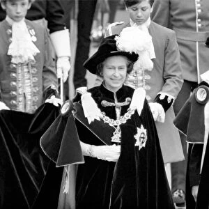 Her Majesty Queen Elizabeth II accompanied by Prince Philip