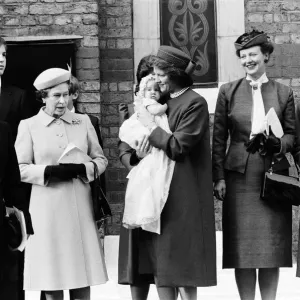 Her Majesty Queen Elizabeth II attends a Christening in a private capacity as Godparent Her Majesty Queen Elizabeth II attends a Christening in a private capacity as Godparent