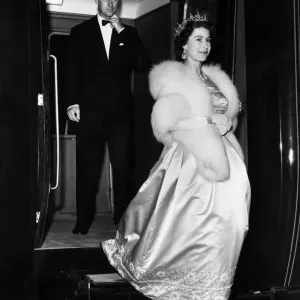 Queen Elizabeth II and Prince Philip at Lime Street Station, Liverpool Print 1961 Queen Elizabeth II and Prince Philip at Lime Street Station, Liverpool Print 1961