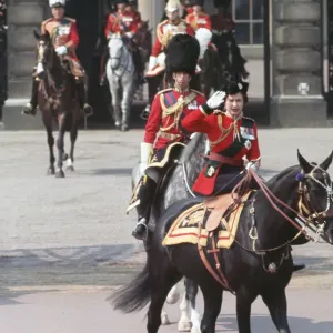 Print of Queen Elizabeth II at Trooping of the Colour, 1969