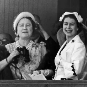 Her Majesty Queen Elizabeth II watches the horseracing from the Royal Box at Ascot Her Majesty Queen Elizabeth II watches the horseracing from the Royal Box at Ascot