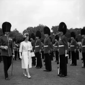 Print of Her Majesty the Queen at a Grenadier Guards Farewell Parade Print of Her Majesty the Queen at a Grenadier Guards Farewell Parade