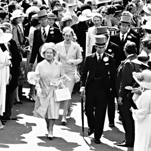 Her Majesty the Queen Mother accompanied by Princess Anne Her Majesty the Queen Mother accompanied by Princess Anne