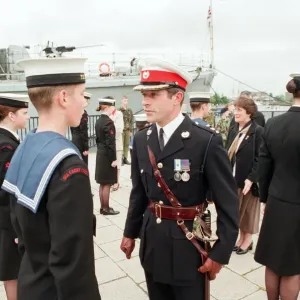 Major Andrew Milne inspects members of the Sea Cadets at the TS Kellington on the Tees Major Andrew Milne inspects members of the Sea Cadets at the TS Kellington on the Tees