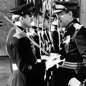 Major General Dick Gerrad-Wright (rt) with Troop Sergeant Major Martin Pearson