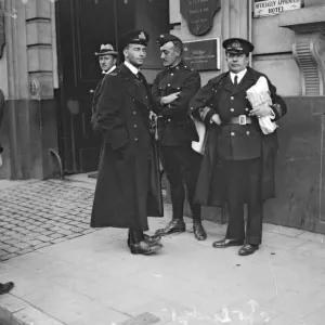 Major Gerrad of the Royal Flying Corps (Centre) Lieutenant Robinson Royal Navy (Left