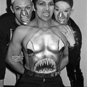 Make-up in anticipation of the Jaws mania that will hit London when the film