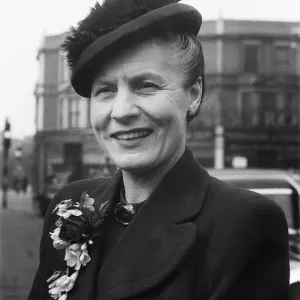 Dr Edith Summerskill on Polling Day Tour Print 1950 Dr Edith Summerskill on Polling Day Tour Print 1950
