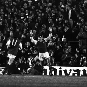Malcolm Macdonald after scoring for Arsenal 1976 against Newcastle United Malcolm Macdonald after scoring for Arsenal 1976 against Newcastle United