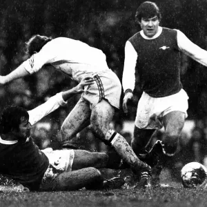 Malcolm McDonald Football Player of Arsenal - and Alan Hudson in action against Malcolm McDonald Football Player of Arsenal - and Alan Hudson in action against