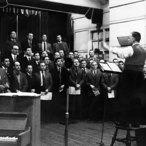 Male Choir 1963. With the natural discipline of well groomed singers members of Male Choir 1963. With the natural discipline of well groomed singers members of