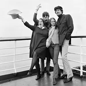 The Mamas and the Papas, American folk rock vocal group, just arrived from New York