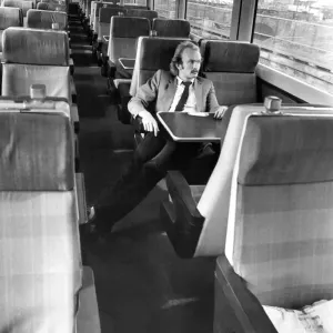 One man in a carriage travelling into Newcastle on the East Coast Main line train on 1st One man in a carriage travelling into Newcastle on the East Coast Main line train on 1st