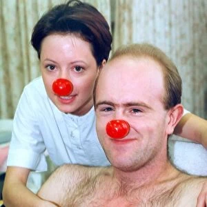 This man is prepared to suffer for Comic Relief in March 1995
