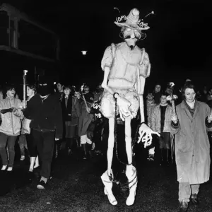 Guy Fawkes Paraded in Cardiff, 5th November 1986 Print