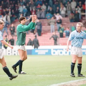 Manchester City 2-1 Derby County, league match at Maine Road, Saturday 20th April 1991 Manchester City 2-1 Derby County, league match at Maine Road, Saturday 20th April 1991