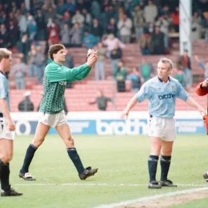 Manchester City 2-1 Derby County, league match at Maine Road, Saturday 20th April 1991 Manchester City 2-1 Derby County, league match at Maine Road, Saturday 20th April 1991