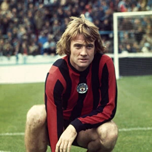 Manchester City footballer Rodney Marsh. December 1975