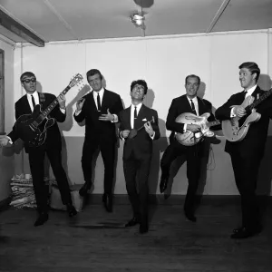 Manchester pop group Freddie and the Dreamers backstage at the Britannia Theatre Manchester pop group Freddie and the Dreamers backstage at the Britannia Theatre